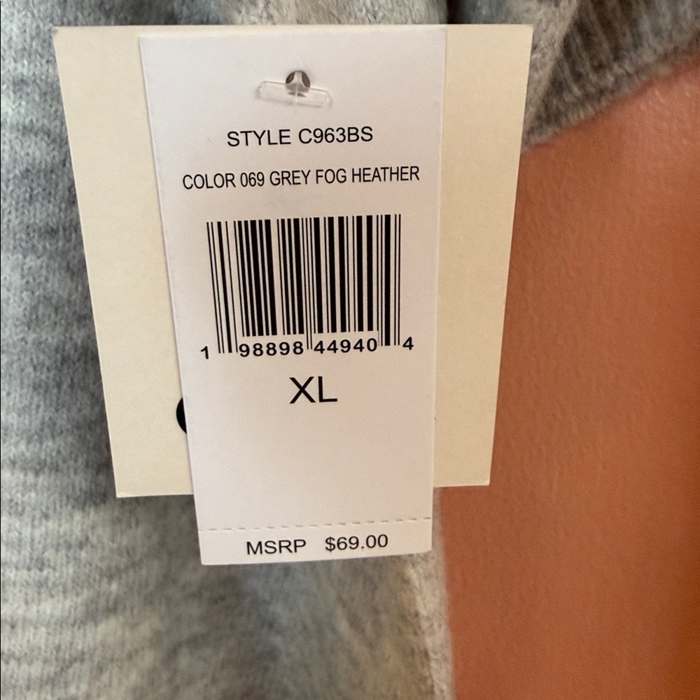 CeCe Light Gray Knit Sweater - Picture 3 of 4